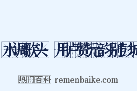 水调歌头·用卢赞元韵别彭城是什么意思的图片